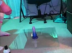 Chubby femboy craves anal play with bad dragon dildos debut