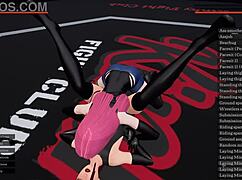 Lesbian femdom dominating her partner