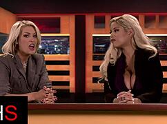 A Hot Male with Three Blondes