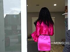 Ebony realtor Jezabel Vessir bends for Nicky Rebel in taboo fuck