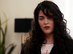 Gorgeous Charlotte Stokely and Victoria Voxxx rim each other in lingerie