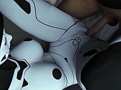 Projekt Passion Delivers Intense Cumshots on Blonde Witch AI Robot and Redhead