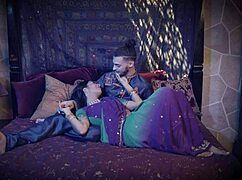 Yo, Queen Jasmine and Prince Adonis get steamy with wild foreplay action!