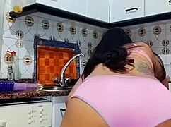 blue’s big ass shoves a huge dildo deep for your eyes only