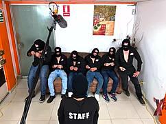 peruvians run a casting and fuck rich foreign women in the room