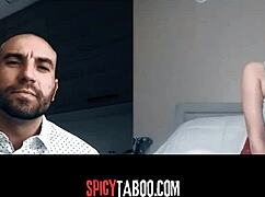 Horny Stepdaughter Gets Naughty on Video Call with Stepdad