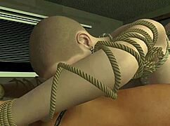 Bald BDSM Slave Sucks Cuck's Cock