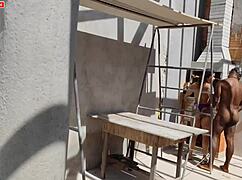 A moça da churrasqueira couldn’t resist my sausage in her Brazilian ass