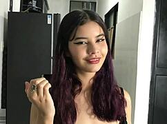 I love how my Latina stepsister sucks cock while standing, she's perfect.