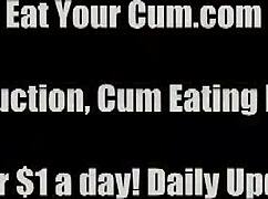 v této BDSM ponížení tě nutím polknout vlastní sperma