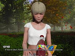 Nerdy teen 18+ with glasses rides cowgirl outdoors in Ripples Part 18