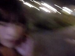 Shemale Ting Xuan flashes boldly in a public community garden.