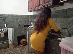 I Remove Bait from Stepbrother's Penis in Kitchen with Luxurious Homemade Blowjob