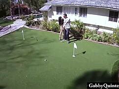 Cheating Latina Gabby Quinteros Caught Fucking Lawn Guy