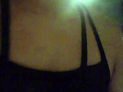 Shemale Ting Xuan flashes boldly in a public community garden.