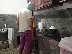 I Remove Bait from Stepbrother's Penis in Kitchen with Luxurious Homemade Blowjob