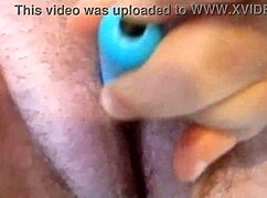 I spread my tight pussy for toy vibrations.