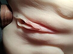 crisp close-ups of double penetration with a real fuck doll.
