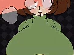 Chara sucks big tits in titty fuck