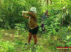 yo, check this hot bbw college babe banging outdoors on vacation!