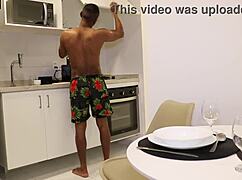 She loves big black cock in her pussy over morning coffee