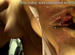 this woman with small breasts got filled on the desk