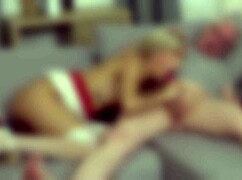 Fucking Around Christmas Tree with Horny Grandpa and Blonde Santa Slut. Can't Believe This Holiday Heat! 🎅