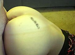 Is your brunette milf girlfriend getting down on her ass by the desk for a cumshot?