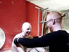 Before and after intense device bondage sessions