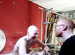 Before and after intense device bondage sessions