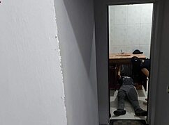 Wife sneaks around with the plumber for a dirty hookup