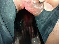 fucked both holes with machine and dick for anal orgasm