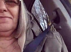 Housewife Flashes Tits While Driving Down Public Road