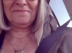 Housewife Flashes Tits While Driving Down Public Road