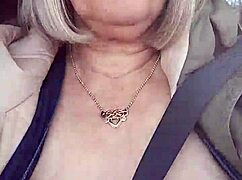 Housewife Flashes Tits While Driving Down Public Road