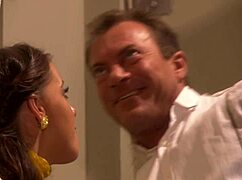 Natasha plays with shaved pussy, big tits, uses toys in lingerie