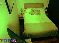 Voyeur couple banging hard in airbnb. Think they know we’re watching?