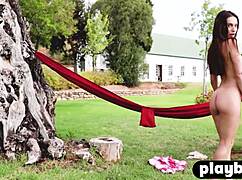 Gloria Sol shows her petite big tits naked!