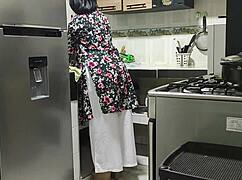 Step-Nephew Drills Me in Kitchen Before Work. Husband Clueless!