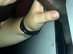 gloryhole blowjob with thickdickbandit, sucking monster cock and swallowing cum