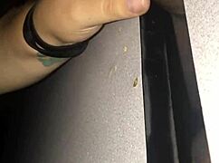 gloryhole blowjob with thickdickbandit, sucking monster cock and swallowing cum