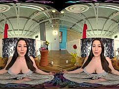 Watch Alyx Star masturbate with a vibrator during VR Allure meditation! So hot!
