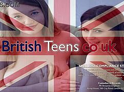 Hot British student plays with her huge tits and pussy.