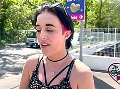 Leila at 18 toys herself before getting pounded hard by a guy