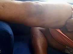 Hidden Camera Captures Hot Wife Groped by House Boy on Desk