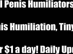 Guys, small cocks like yours get no love in this femdom scene. It’s pure humiliation!