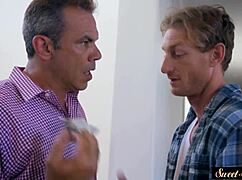 gorgeous teen 18+ gets slammed hard in the kitchen during wild scene