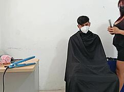 hairdresser likes to fuck her clients in homemade fetish sessions