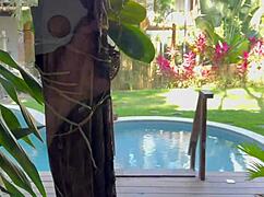 my husband's friend came on my tits secretly, oh no