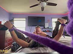 Latina Amateur With Small 18+ Tits Tied Up, Bent Over For Rough Doggystyle Fucking And Cunilingus By Gringo